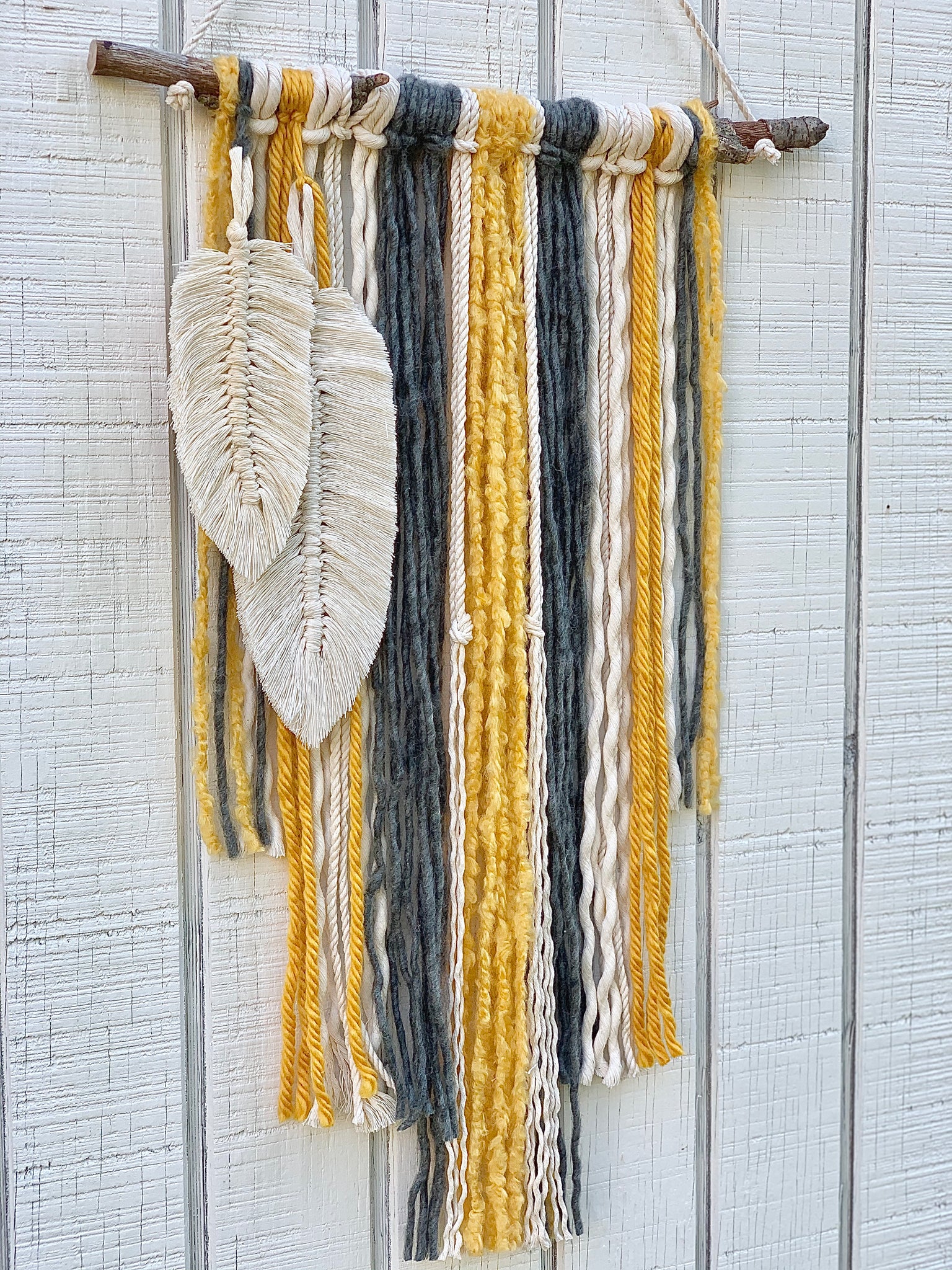 Yellow & Charcoal Gray Wall Hanging