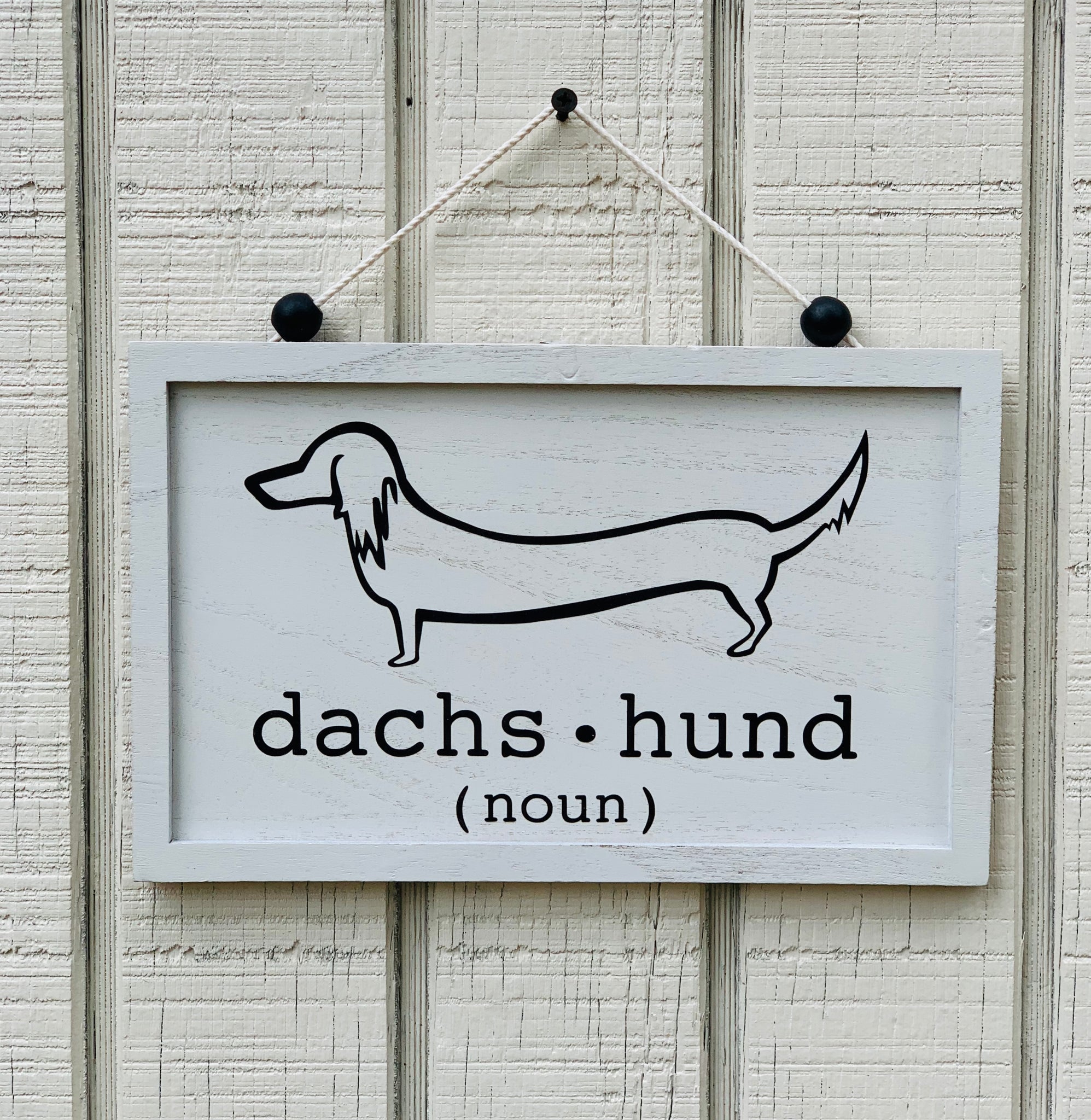 Dachshund White Frame