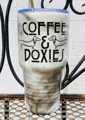 30 Oz Coffee & Doxies Tumbler